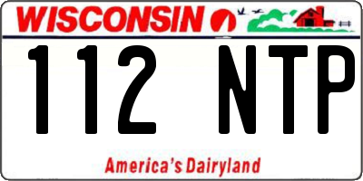 WI license plate 112NTP