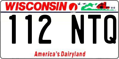 WI license plate 112NTQ