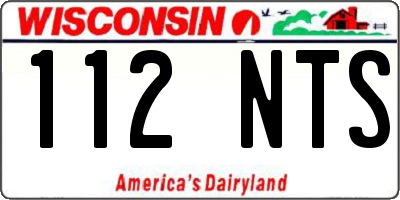 WI license plate 112NTS