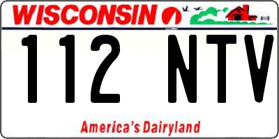 WI license plate 112NTV