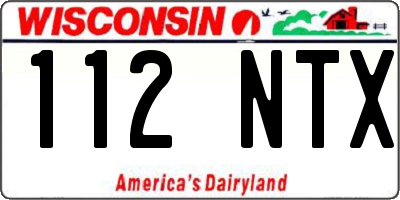 WI license plate 112NTX