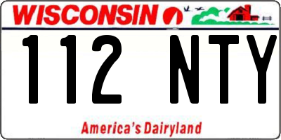 WI license plate 112NTY