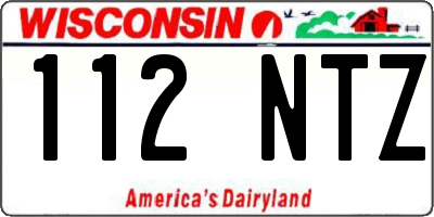 WI license plate 112NTZ