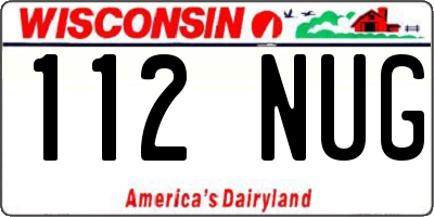 WI license plate 112NUG