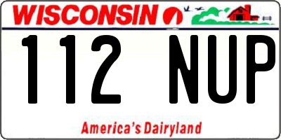 WI license plate 112NUP