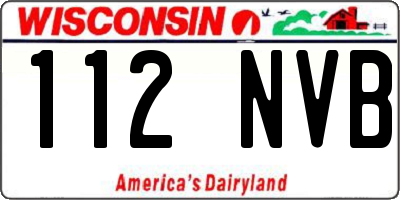 WI license plate 112NVB