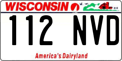 WI license plate 112NVD