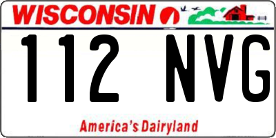 WI license plate 112NVG