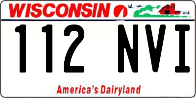 WI license plate 112NVI