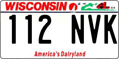 WI license plate 112NVK
