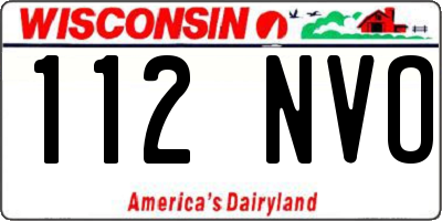 WI license plate 112NVO
