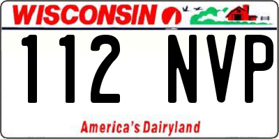 WI license plate 112NVP