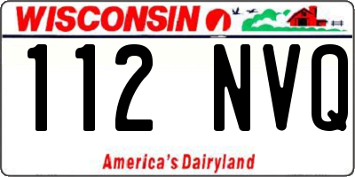 WI license plate 112NVQ