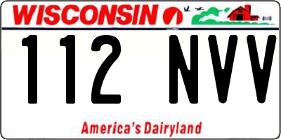 WI license plate 112NVV
