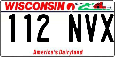 WI license plate 112NVX