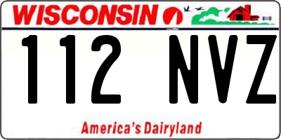 WI license plate 112NVZ