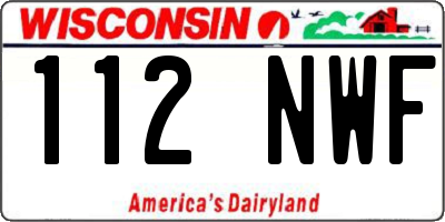 WI license plate 112NWF