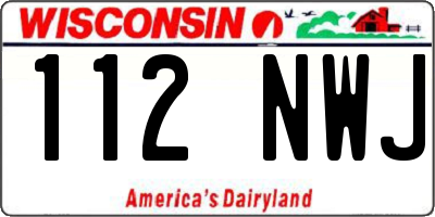 WI license plate 112NWJ