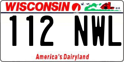 WI license plate 112NWL