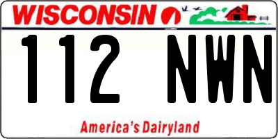 WI license plate 112NWN