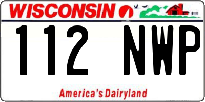 WI license plate 112NWP