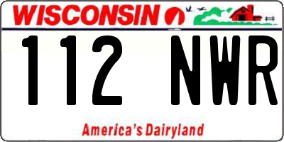 WI license plate 112NWR
