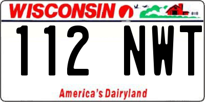 WI license plate 112NWT