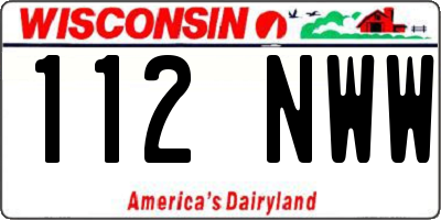 WI license plate 112NWW