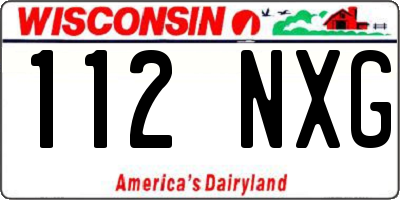 WI license plate 112NXG