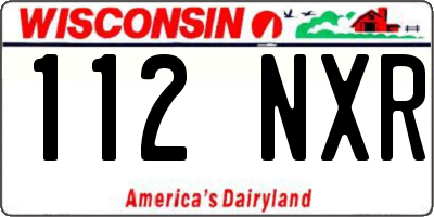 WI license plate 112NXR