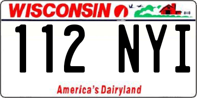 WI license plate 112NYI