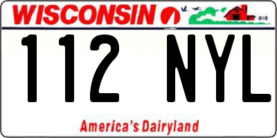 WI license plate 112NYL