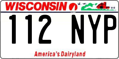 WI license plate 112NYP