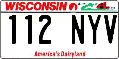 WI license plate 112NYV