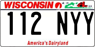 WI license plate 112NYY