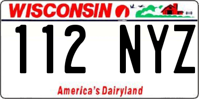 WI license plate 112NYZ