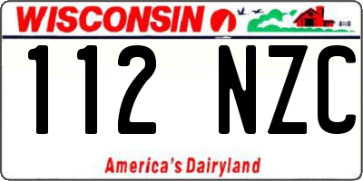 WI license plate 112NZC