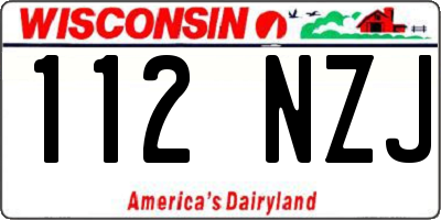 WI license plate 112NZJ