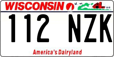 WI license plate 112NZK