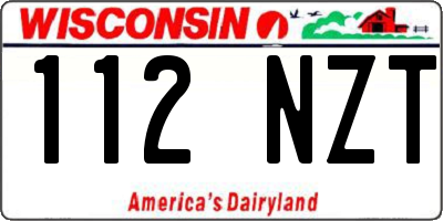 WI license plate 112NZT
