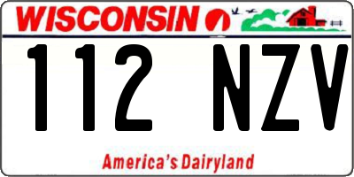 WI license plate 112NZV