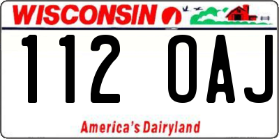 WI license plate 112OAJ