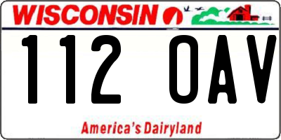 WI license plate 112OAV
