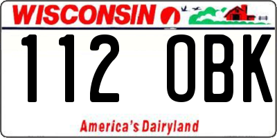 WI license plate 112OBK