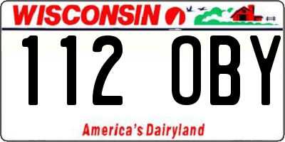 WI license plate 112OBY