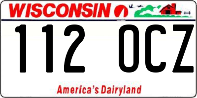 WI license plate 112OCZ
