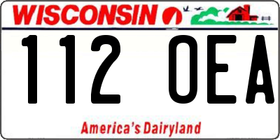 WI license plate 112OEA