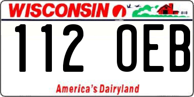 WI license plate 112OEB
