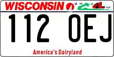 WI license plate 112OEJ