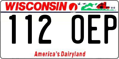 WI license plate 112OEP